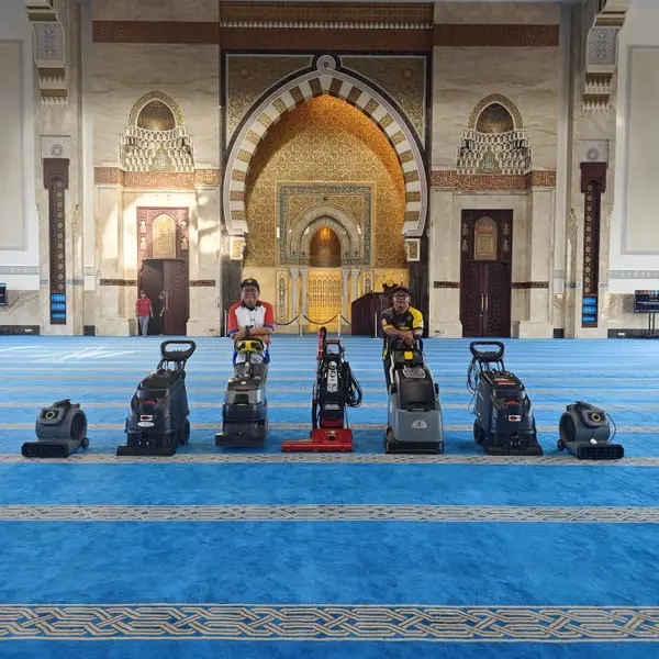 Persediaan mesin di dewan solat - Arfa Clean Kluang Johor