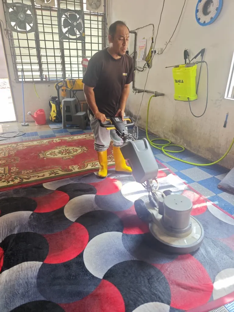 Cucian karpet rumah dengan mesin - Arfa Clean Kluang Johor